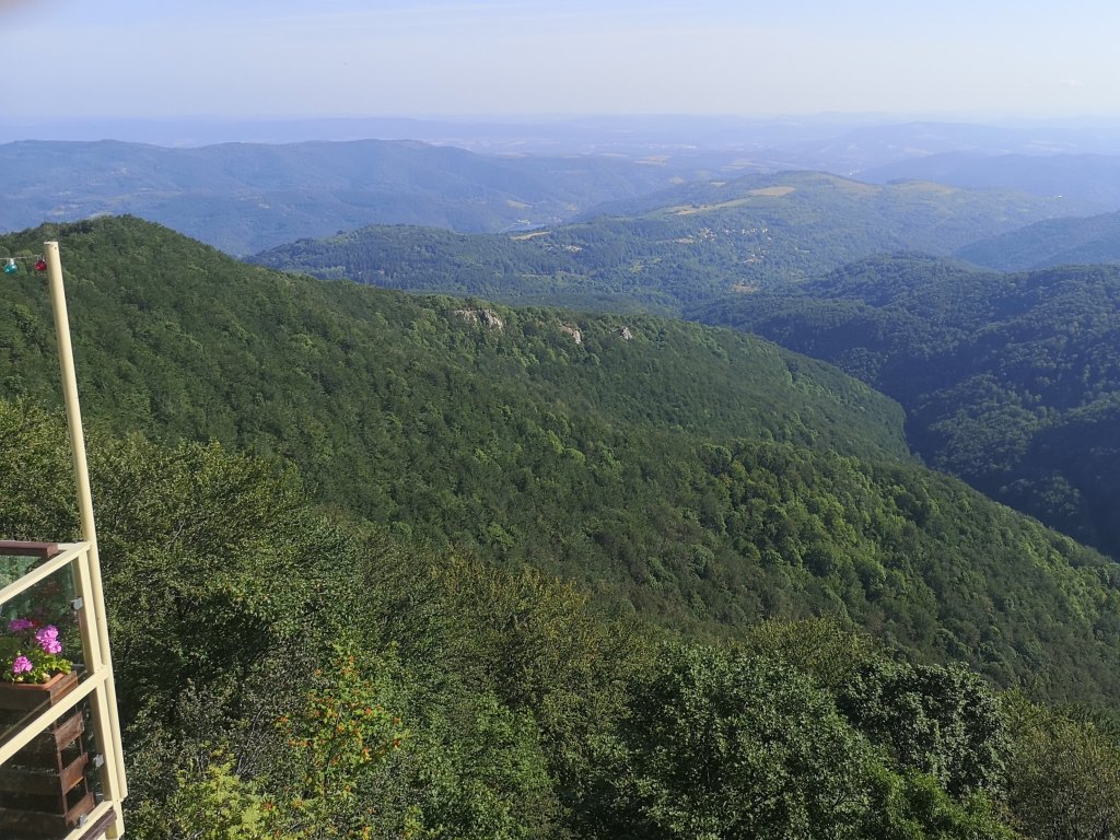 Amazing green views from the hotel in Uzana during AMPECO EV Charging team building 2020