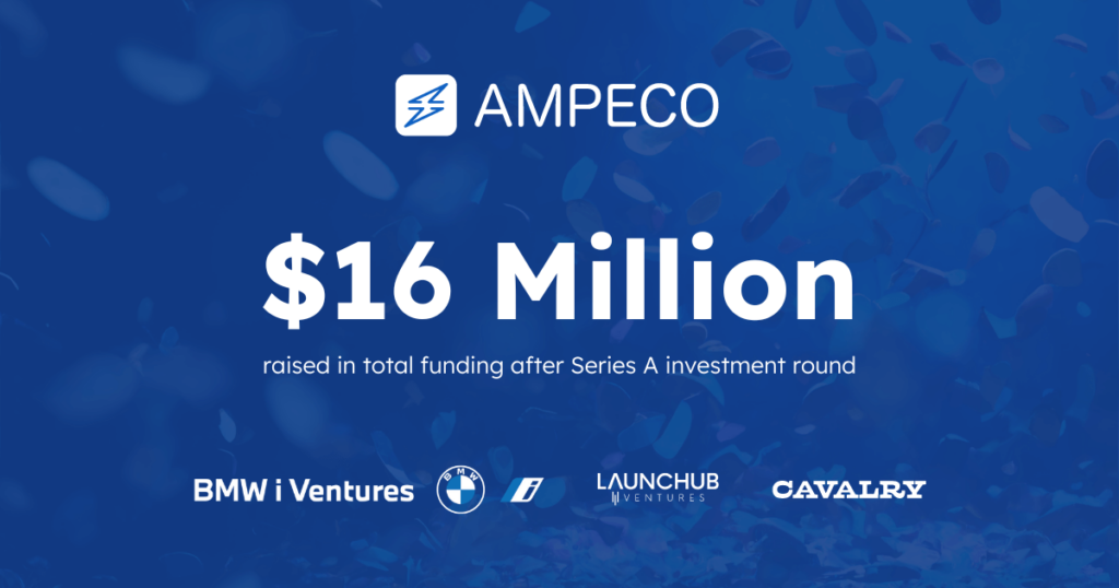 AMPECO raises $16M in funding as revenue quadruples year-on-year - We are happy to announce that AMPECO has raised a total of $16M in venture capital investment after having closed a Series A funding round of $13M led by BMW i Ventures. The funding will be used to drive further expansion into North America with a local presence while growing AMPECO’s engineering and product innovation teams.
