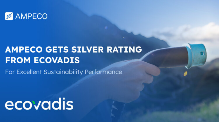 AMPECO gets Silver rating from EcoVadis for excellent sustainability performance - We are delighted to announce that AMPECO received a Silver rating after being officially rated by EcoVadis for the first time. The company scored 59/100 points, placing it in the top 25% of over 100,000 rated companies worldwide.