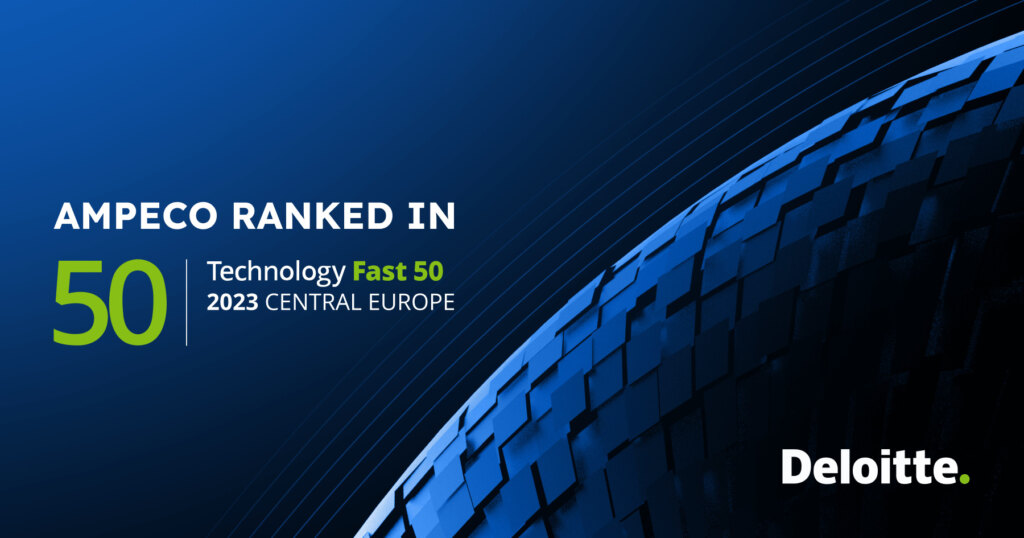 AMPECO ranks 15th in Deloitte Technology Fast 50 2023 Central Europe - We are proud to share the exciting news that AMPECO has secured an impressive 15th position in the prestigious Deloitte Technology Fast 50 2023 Central Europe. This achievement is a testament to our unwavering commitment to innovation, technological excellence, and sustainable solutions.
