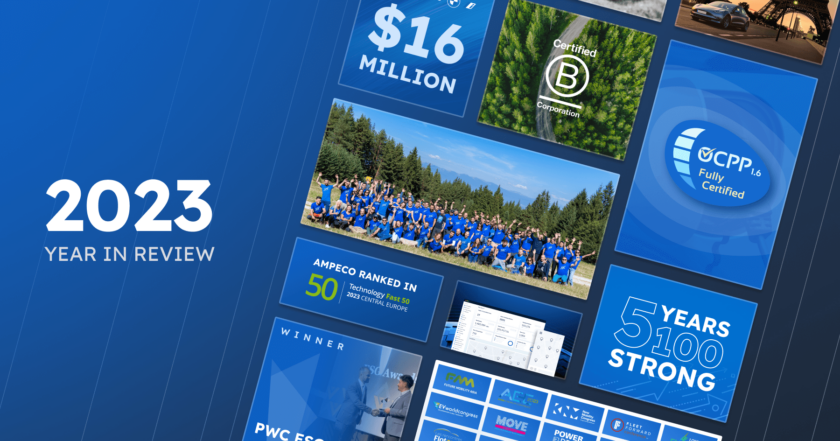 2023: AMPECO’s year in review - 2023 has been a remarkable year, filled with extraordinary achievements. We successfully secured Series A funding, achieved B Corp certification, took our product offering to the next level and once again doubled the size of our team. Our participation in over 30 EV industry events across the US, Europe, and Asia enriched us with invaluable insights and even stronger connections.&nbsp;