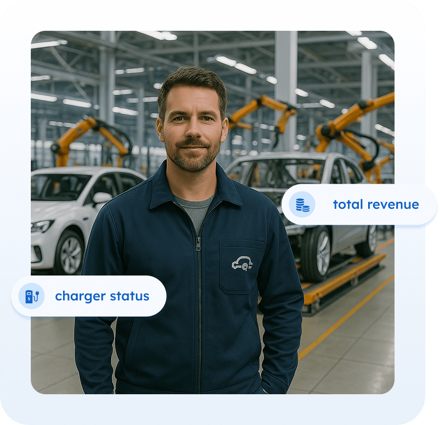 EV Manufacturer (OEM) - AMPECO's specialized software platform enables EV Manufacturers to extend customer relationships beyond the vehicle purchase, create valuable recurring revenue streams, and deliver a seamless branded charging experience.