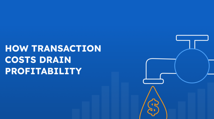 featured image for AMPECO blog post on how transaction costs drain profitability