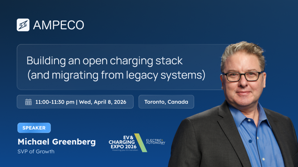 Meet AMPECO at EV & Charging Expo 2026 - EV & Charging Expo returns to Toronto for its 2026 edition as Canada's most focused gathering for EV charging professionals and zero-emissions transportation leaders. Taking place April 8–9 at the Enercare Centre, the event brings together more than 2,000 delegates from over 900 organizations, with 100+ expert speakers covering the full spectrum of charging infrastructure — from network operations and hardware integration to fleet electrification and policy.