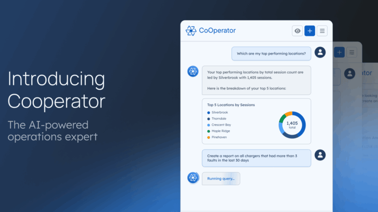 Introducing CoOperator: The AI Operations Agent for EV Charging Networks - CoOperator is AMPECO's AI-powered operations agent, built directly into the platform. It brings three capability layers that change how operators interact with their charging network: Information, Analysis, and Actions.