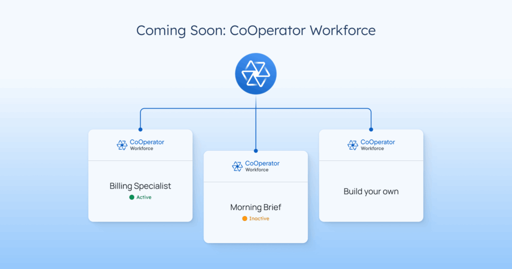 Presentamos CoOperator: el agente de IA para operaciones de redes de recarga de VE - CoOperator es el agente de operaciones con IA de AMPECO, integrado directamente en la plataforma. Aporta tres niveles de capacidades que cambian la forma en que los operadores interactúan con su red de recarga: Información, Análisis y Acciones.