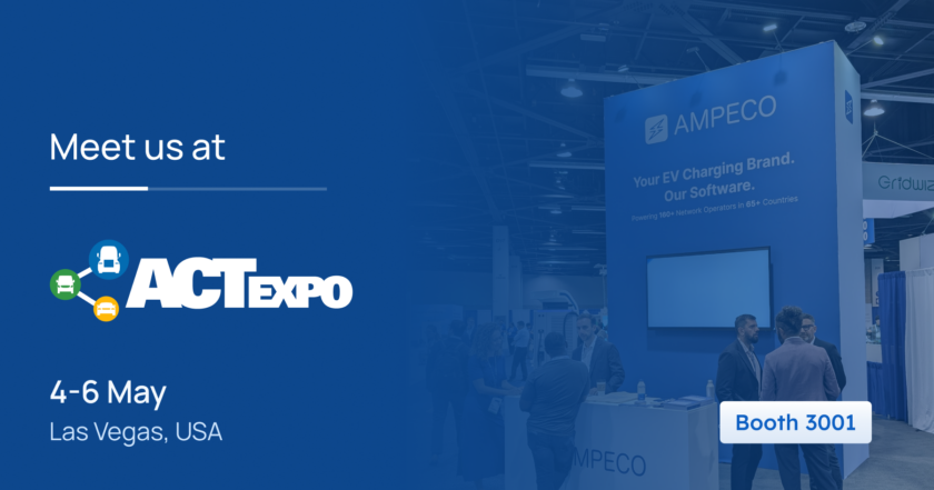 Meet AMPECO at ACT Expo 2026 - AMPECO returns to ACT Expo in 2026 at Booth 3001, right at the entrance W2 of the expo hall. The booth will run live demos of AMPECO's EV charging management platform, including the recently launched CoOperator. A focus on fleet-relevant use cases: multi-depot charging management, driver authentication, OCPP-compliant hardware integration, and reporting for sustainability compliance. The AMPECO team will be on the floor all three expo days for conversations and scheduled meetings.