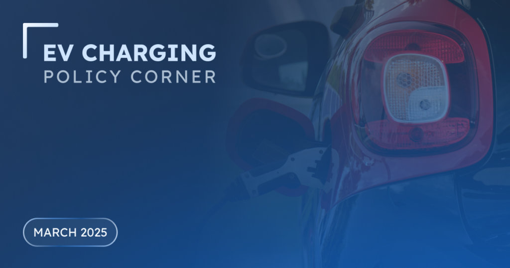 featured image for the EV charging policy corner blog post March 2025
