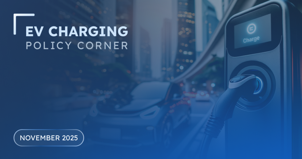 featured image for the EV charging policy corner blog post november 2025